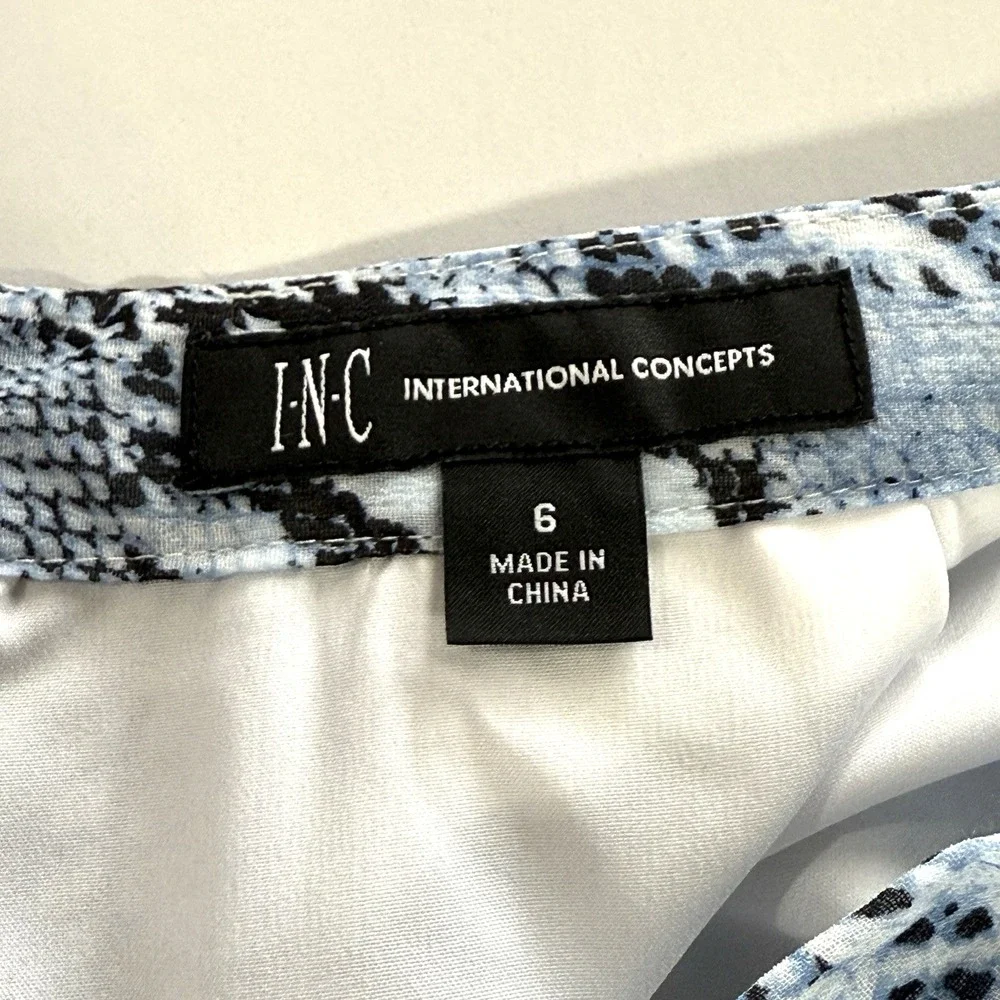 Inc International‎ Concepts Women's Snake Printed Midi Skirt Size 6 Asymmetric